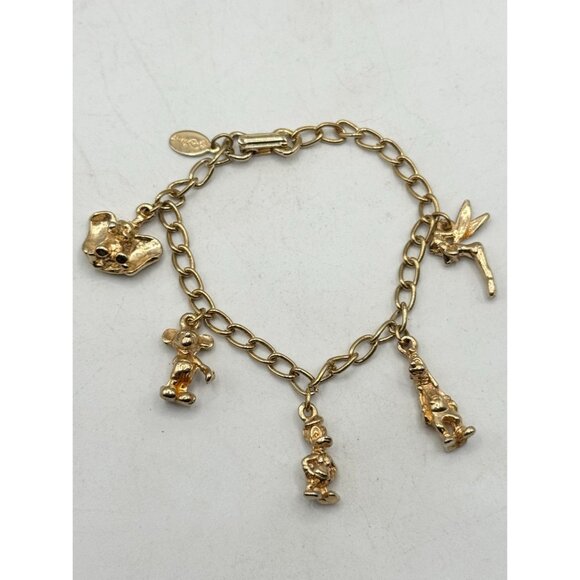 Disney vintage character gold charm bracelet - Picture 3 of 5